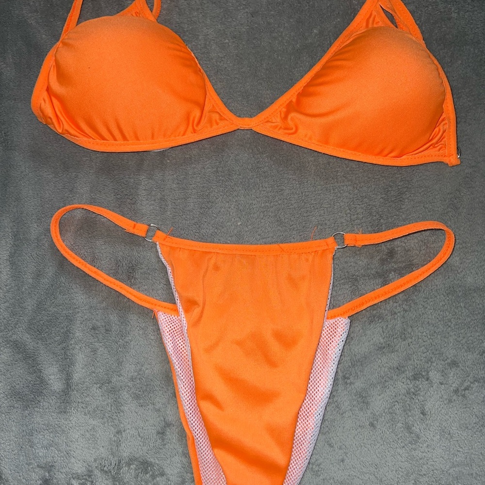 orange bathing suit